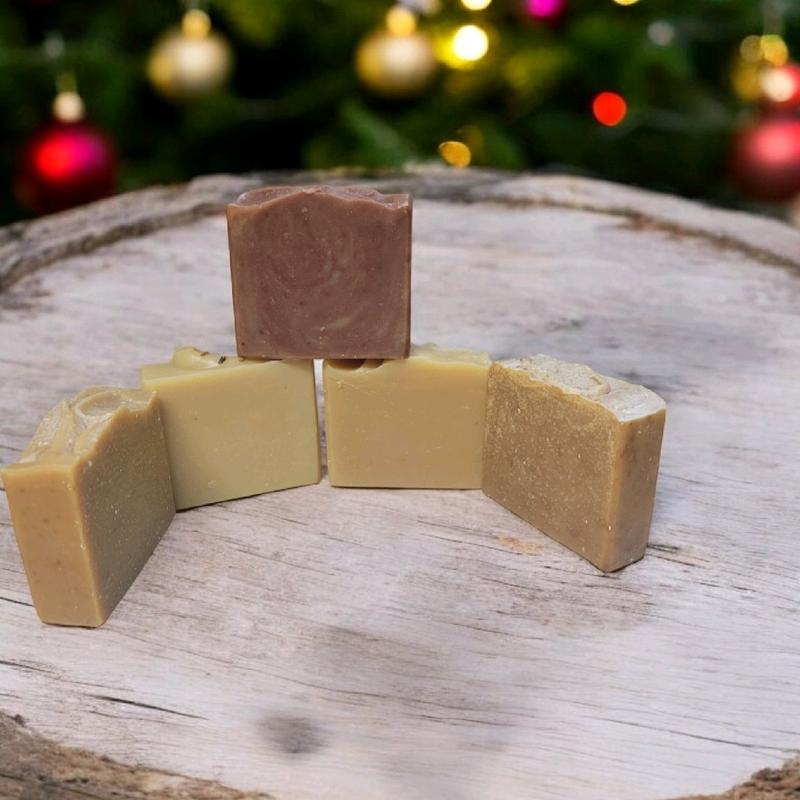 Farm Fresh Goats Milk Soap Christmas Bundle - Lavender, Honey and Oats, Honey, Oats and Tumeric, Jasmine, Yoni