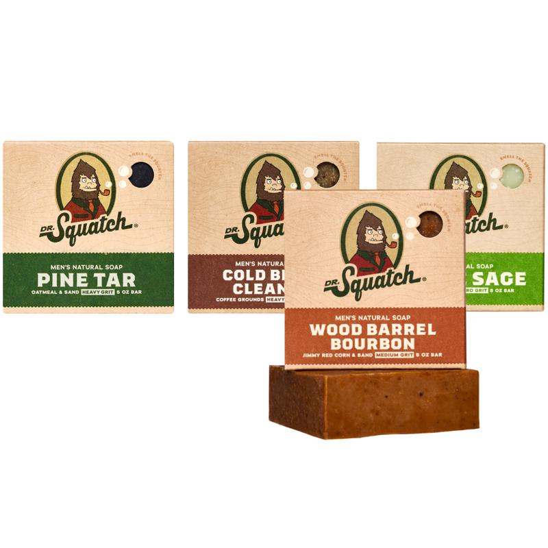 Dr. Squatch - Woodsy Bar Soap 4-Pack - Body Care for Men