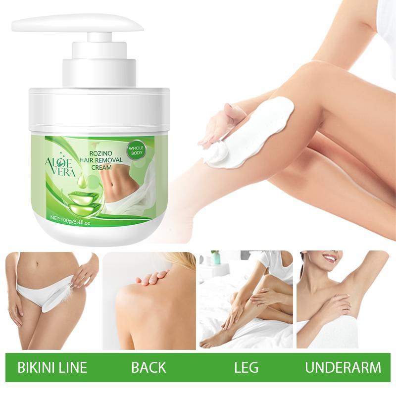 100g Aloe Vera Body Hair Removal Cream, 1 Box  Long-lasting Quick Clean Hair Removal Cream For Face, Legs, Arms And Underarm Hair Removal, Hair Removal Cream For All Skin Types