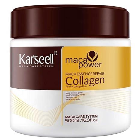 Karseell Collagen Deep Conditioning Hair Repair Argan Oil Collagen Hair Mask Serum for All Hair Types 16.90 oz 500 ml