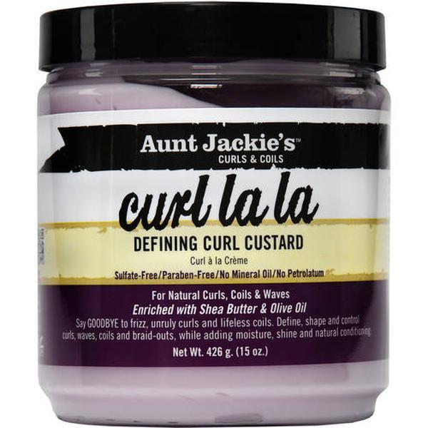 Aunt Jackie's Curl La La Moisturizing Shine Enhancing Hair Defining Custard Cream, 15 oz - Gel Haircare Hydrating Olive