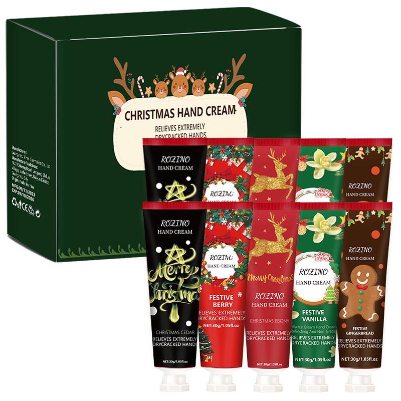 Nourishing Hand Cream Gift Box, 10pcs set Moisturizing Hand Cream, Long Lasting Fragrance Hand Lotion for Women Men