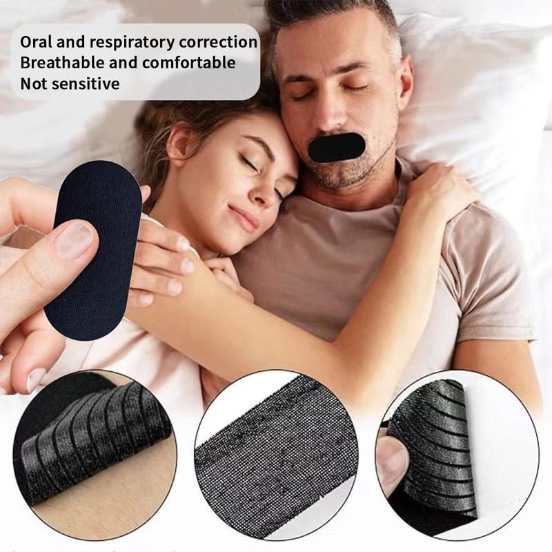 30 Pack Anti Snoring Mouth Tape -Oral tape (pack of 30 ), black soft-grade fabric, anti-snoring, sleep-improving breathing patch Hypoallergenic and Skin-Friendly - Gentle Comfort Skincare for Restful Sleep - Black Friday Christmas