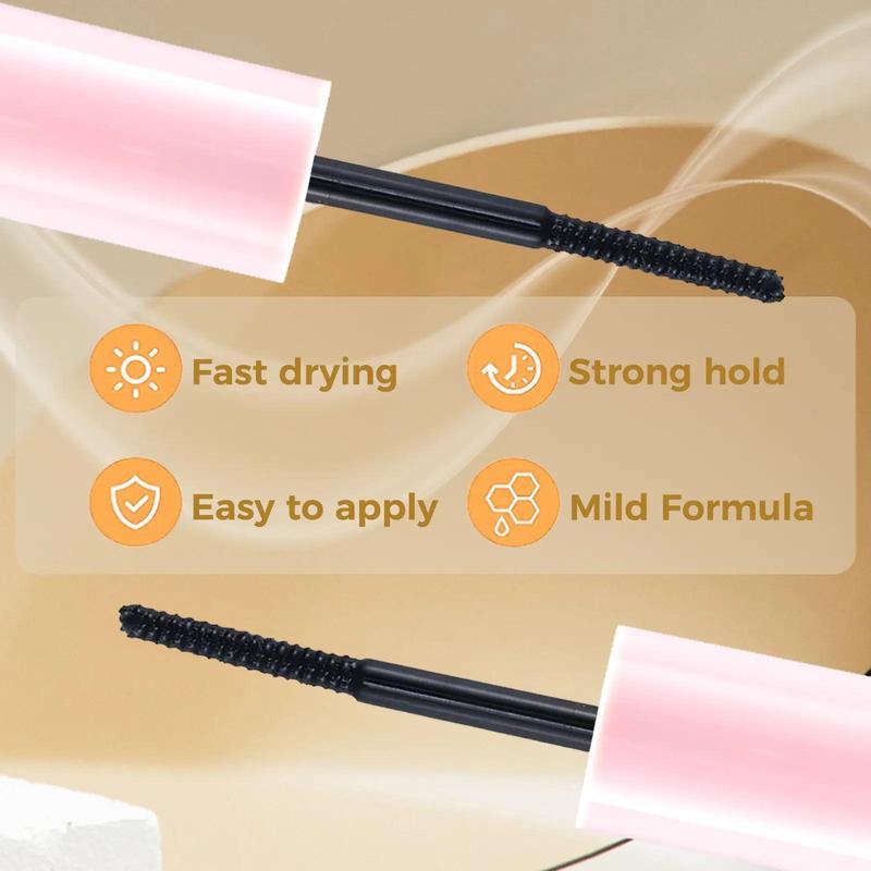 Double-ended False Eyelash Bond & Remover, 1 Count Professional Cluster Lash Glue & Remover for Individual Lashes, Waterproof Mascara Wand Comfortable Lash Adhesive & Remover