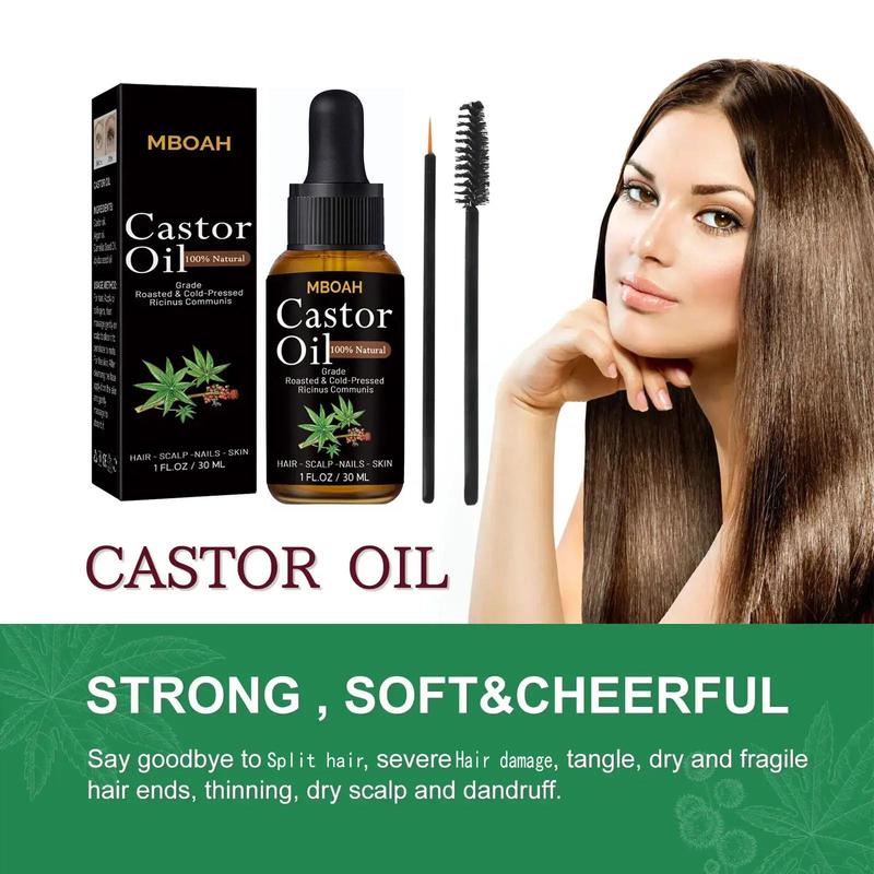 Organic Castor Oil for Hair, Eyelash & Eyebrow, Moisturizing & Hair Care Product for Women & Men, Christmas Gift