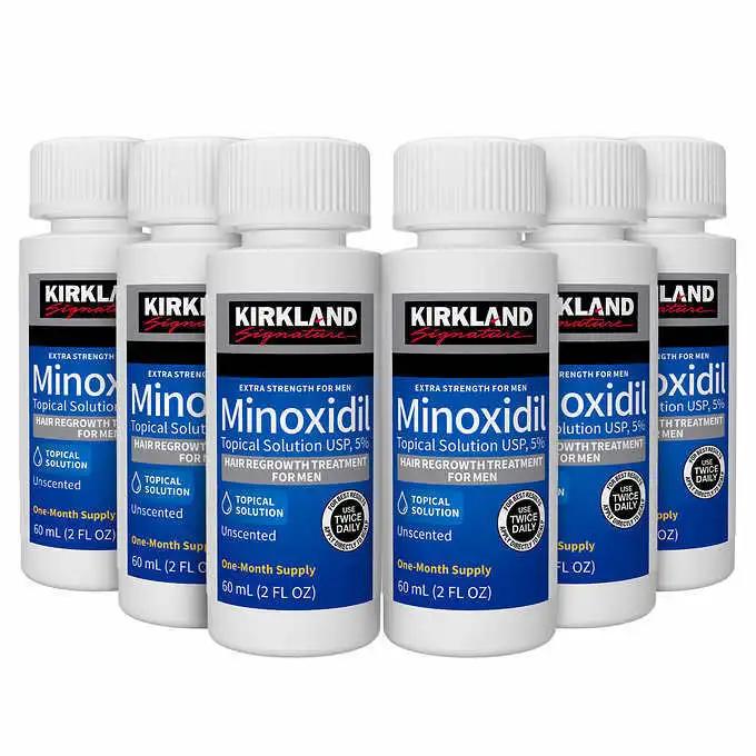 Kirkland Minoxidil 5% Extra Strength 1, 3, 6, 12 Months Supply Men Hair Regrowth (New Packaging)  Hair Care Comfort Serum