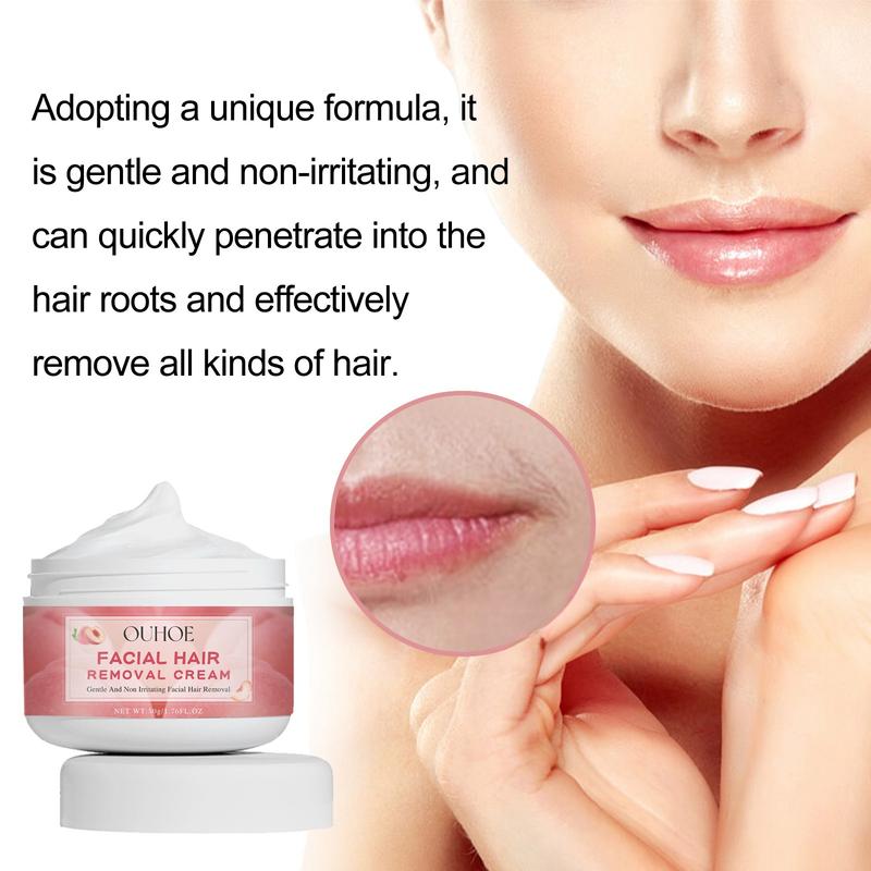 Ms. Ouhoe Peach hair removal cream, a mild non-irritating facial hair removal cream that cleans the lips of women quickly Body Care Wax Comfort Wipe