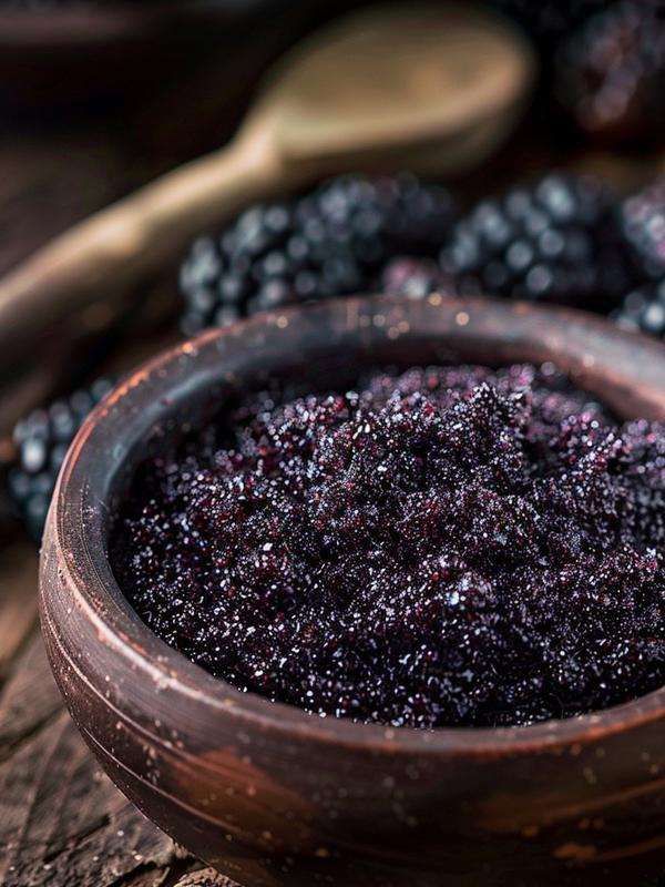 BLACKBERRY BODY SCRUB -Ultrasmooth Soft Skin with the Heavenly Scent of Fresh Juicy Blackberries - MADE IN USA