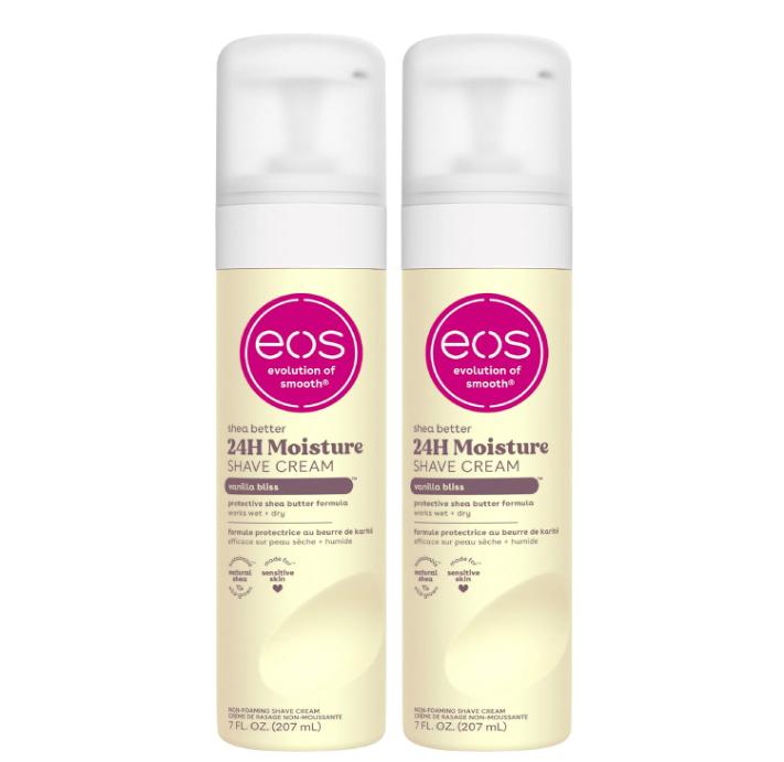 eos Shea Better Women's Shave Cream- Vanilla Bliss, Shea Butter Skin Care, Shaving Cream for Women, 14 fl oz, 2-Pack