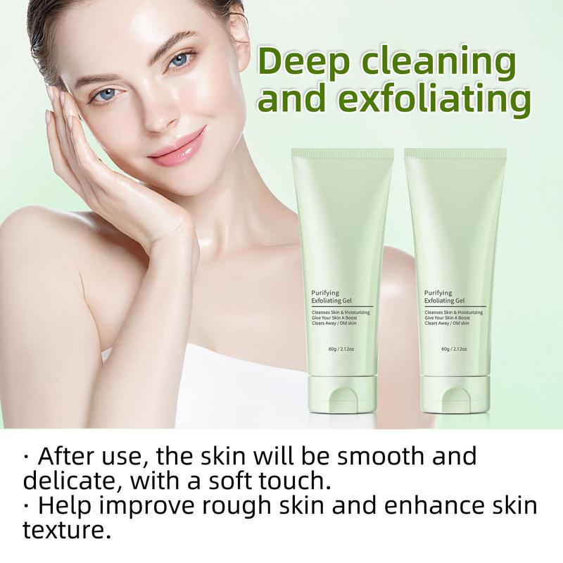 Green Tea Exfoliating Gel, Deep Cleansing Face & Body Scrub, Moisturizing Facial Skin Care Product for Women & Men