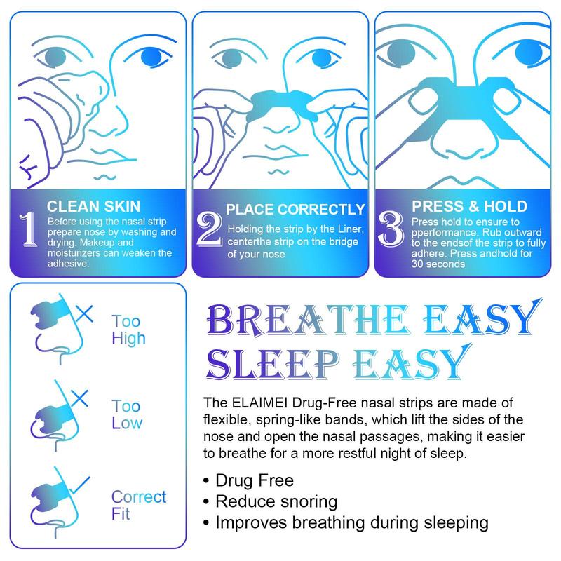 Nasal Strips, 80pcs box Nasal Strips for Improving Sleep Quality, Nasal Congestion Relief Nose Patch, Personal Care Products for Women & Men