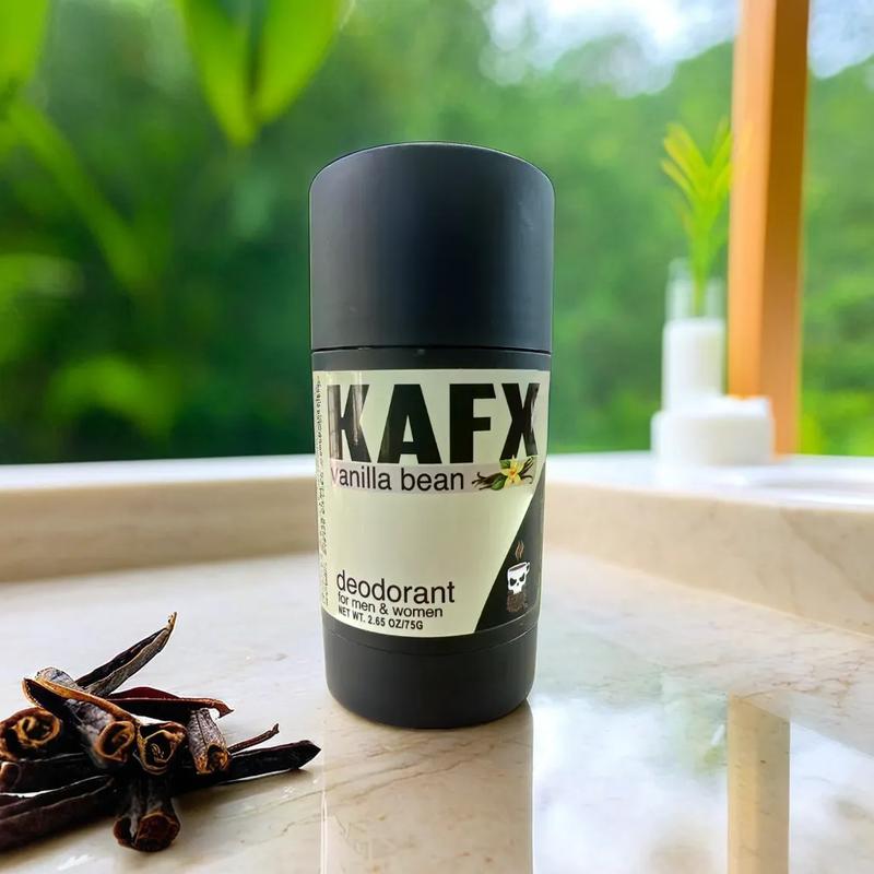 KAFX Vanilla Bean Coffee Infused Natural Deodorant Daily Organic Sensitive