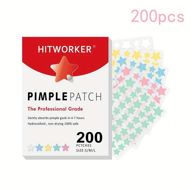 Color Star Series Cover Patches, 200pcs Hydrocolloid Cleaning Patches For Acne-prone Skin