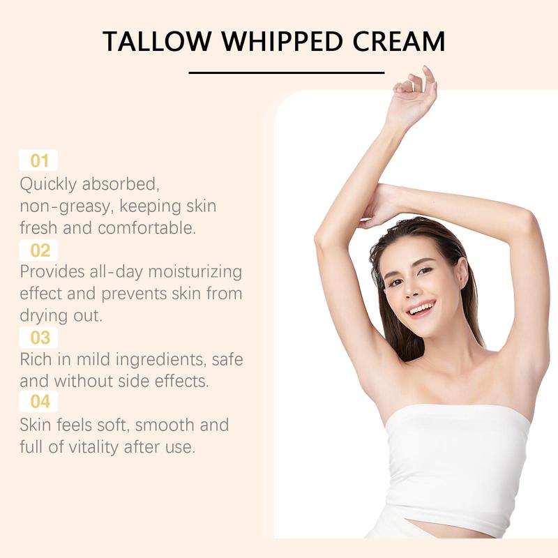 Vanilla Bean Tallow Moisturizing Body Butter, Hydrating Body Cream, Body Care Product for Women & Men, Skin Care Product for Daily Use