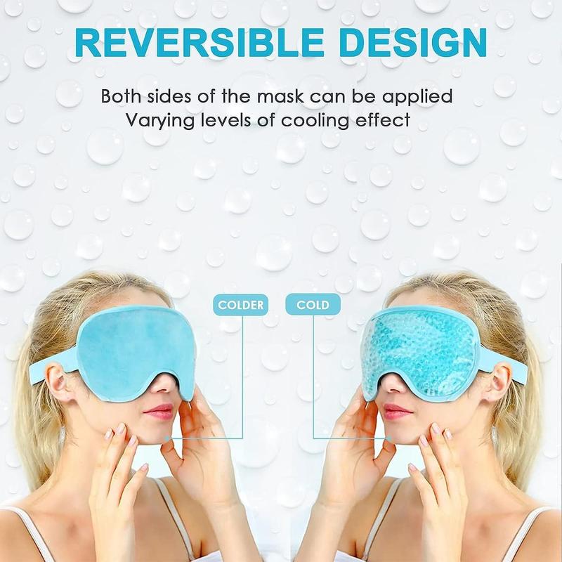 Gel Eye Mask for Hot & Cold, Reusable Ice Eye Mask, Eye Patch for Sleeping, Cooling Eye Cover