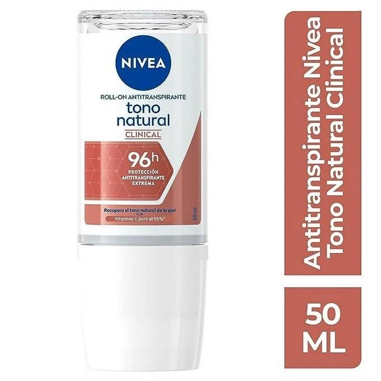 NIVEA Natural Tone Clinical Antiperspirant Roll-On 50ml - 96h Extreme Protection