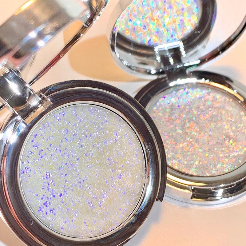 Long-wearing Glitter Eyeshadow Palette Highlighter Palette Powder Palette, Shiny Body Glitter Highlight Powder, Highlighter Makeup Palette, Pearly Face Brightener Makeup Products, Fall Gift