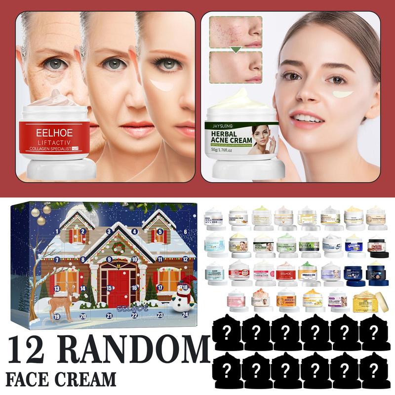 Skincare Blind Box, 24 Grids Moisturizing Skin Care Kit, Hydrating Skin Care Kit, Skin Care Product for Women & Men, Christmas Gift