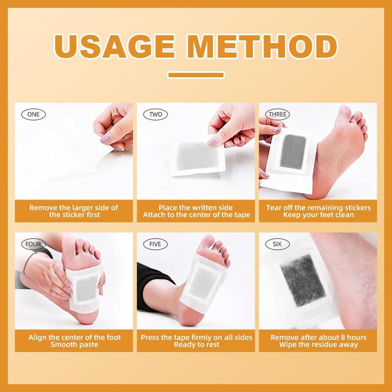 Natural Foot Patch, 10pcs box Deep Cleaning Foot Patch, Foot Care Patch, Foot Care Product for Women & Men