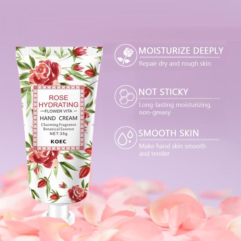 Natural Plant Fragrance Moisturizing Hand Cream, 35g Nourishing Hand Cream, Hydrating Hand Lotion for Dry Cracked Hands, Exfoliating Hand Care Product for Women & Men