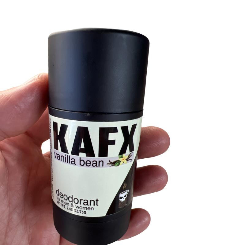 KAFX Vanilla Bean Coffee Infused Natural Deodorant Daily Organic Sensitive