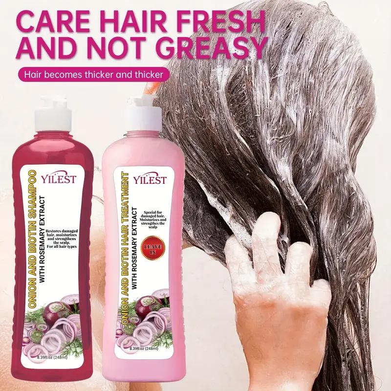 onion rosemary shampoo Duo,2 Onion Rosemary and Biotin Shampoo & Treatment (8.38Fl Oz 248 ml)Haircare Comfort