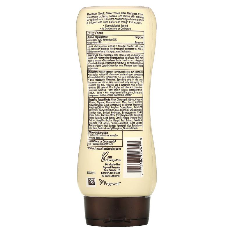 Hawaiian Tropic Sheer Touch, Sunscreen Lotion, SPF 30, 8 fl oz (236 ml)