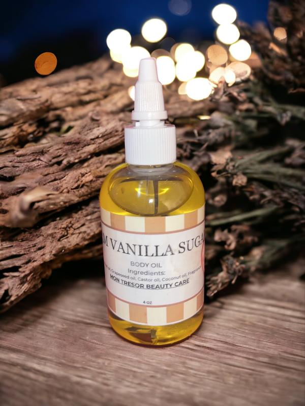 Warm Vanilla Sugar Body Oil, moisturizer, hydrating, warm, sweet vanilla, jasmine, musk caramelized vanilla sugar, sandalwood, cruelty free, vegan friendly Moisturizing Gentle Body Care Daily Scent Aroma Moisture Sensitive Scented