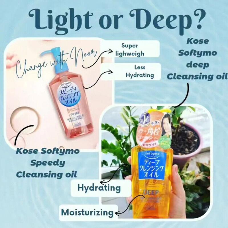 KOSE SoftyMo Speedy Cleansing Facial Wash Oil Treatment Makeup Removal - 240ml Makeup Remover Gentle Jojoba Organic 2024 version