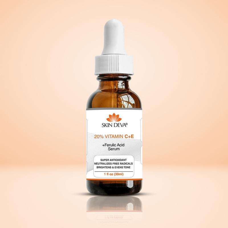 Bright & Hydrating Duo | Vitamin C+E + Ferulic Acid + 100% Pure Hyaluronic Acid Moisture Radiant Serums Skincare