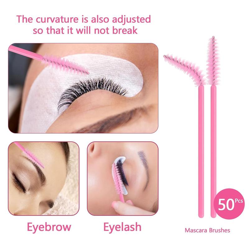 Lash Shampoo for Lash Extensions - 60ML Lash Extension Cleanser with Lash Fan Cleaning Brush Rinse Bottle and 50Pcs Mascara Brush, Rich Foam Lash Extension Wash(Pink)