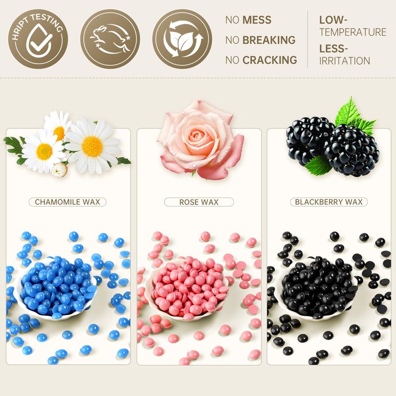 Lifestance Wax Beads Set, 4 Kinds of Waxing Beads, Hard Wax Beans with 44 Items, Perfect for Any Wax Warmers, Wax Beads for Hair Removal for Brazilian Bikini, Brazilian, Legs, Body Body Care Cosmetic Comfort