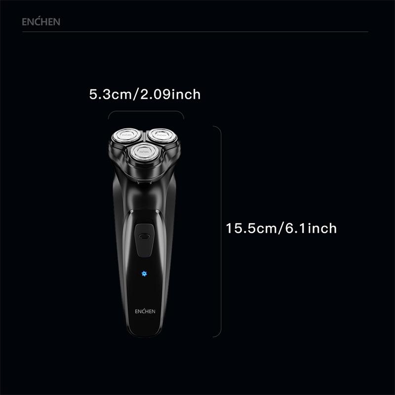 3 Blade Heads Electric Shaver, 1 Count USB-C Rechargeable Beard Trimmer, Safety Lock Beard Shaver, Precise Trimming Tool for Men