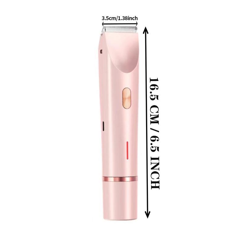 Electric Bikini Trimmer for Women, Rechargeable 2 in 1 Body & Facial Hair Removal, Waterproof Wet & Dry Use Trimmer for Women