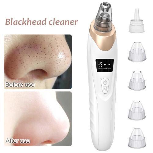 Blackhead Remover Pore Vacuum Kit - Upgraded Blackhead Extractor Tool with 3 Adjustable Suction Levels, 5 Probes, USB Rechargeable, Suitable for Women and Men