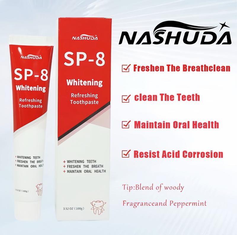 NASHUDA SP-8 [Triple Whitening] ProbioticWhitening Toothpaste, Free of Fluoride,Hydroxyapatite, Anti plaque, Oral HealthManagement Gentle