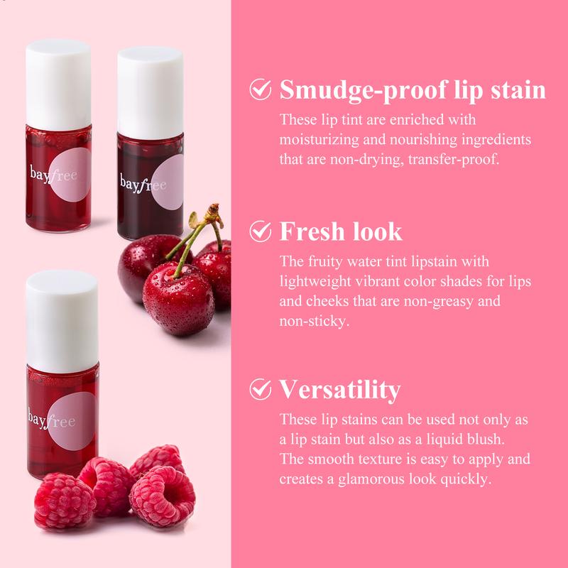 bayfree Korean  Mini Lip Stain Set Highly Pigmented &Non-sticky Matte Makeup Gel Gloss