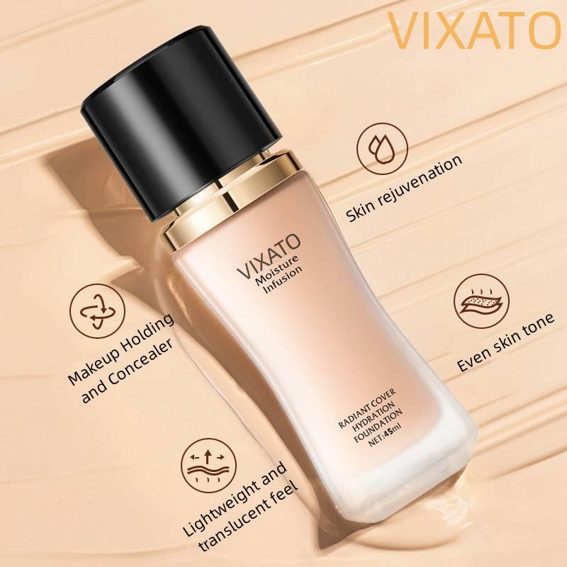 VIXATO Flawless Finish Lightweight LiquidFoundation for Buff and Elegant Radiance,Breathable Makeup for lmproves Uneven SkinTone, Cruelty-Free ，Lightweight, MediumCoverage Vegan & Cruelty-Free ConcealerCosmetic VIXATO  foundation luxury