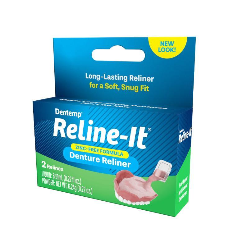 Dentemp Denture Reline Kit - Advanced Formula Reline It Denture Reliner - Denture Kit to Refit and Tighten Dentures for Both Upper & Lower Denture