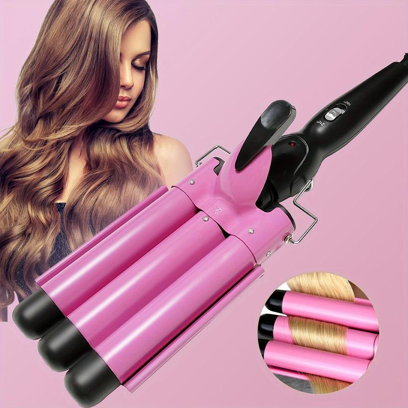 Three-barrel Ceramic Jumbo Waver, Hair Curling Iron, Hair Styling Tool for Women & Girls, Ideal Gift for Women