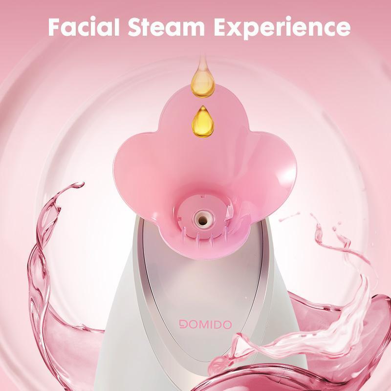  DOMIDO Zephyra Ionic Facial Steamer - Deep Cleansing, Hydration & Skin Rejuvenation for a Radiant Holiday Glow