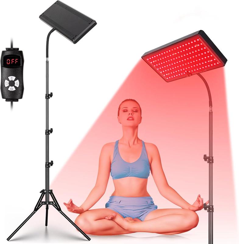 Red Light Therapy Lamp, Infrared Light Therapy Device with Stand, 660nm Red and 850nm Near Infrared Red Light Therapy for Body and Face, Pain Relief, Skin Care