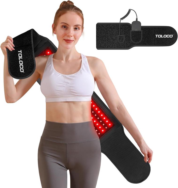 Red Light Therapy for Body Infrared Light Therapy Belt for Shoulder Waist, Upgraded 3 in 1 Led Beads, 660nm&850nm Near Infrared Light ,Timer Function