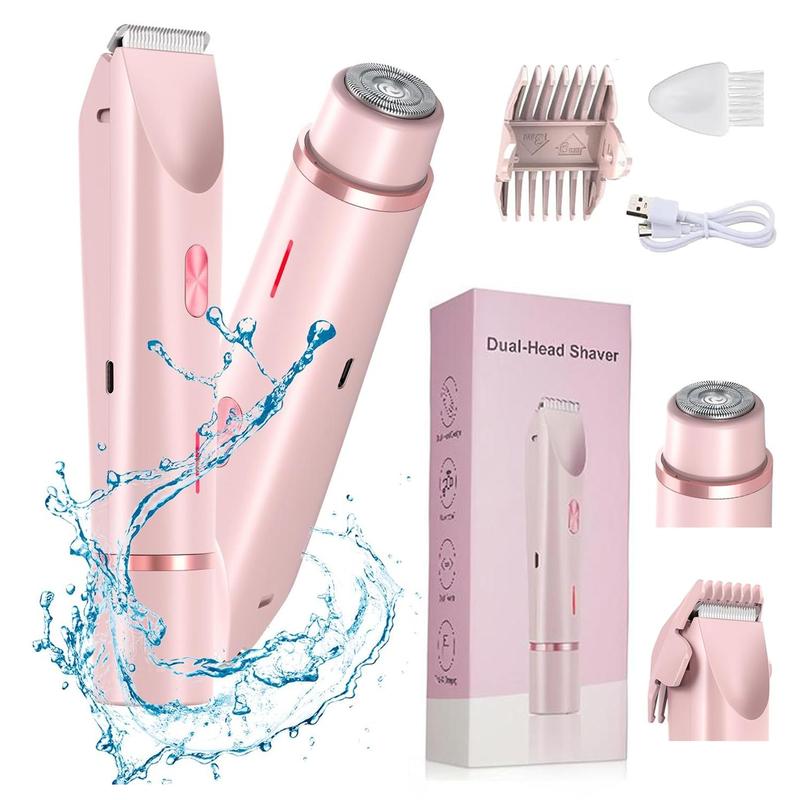 2 in 1 Electric Hair Removal Tool, 1 Box Rechargeable Waterproof Hair Trimmer & Accessories, Personal Care Appliances for Women