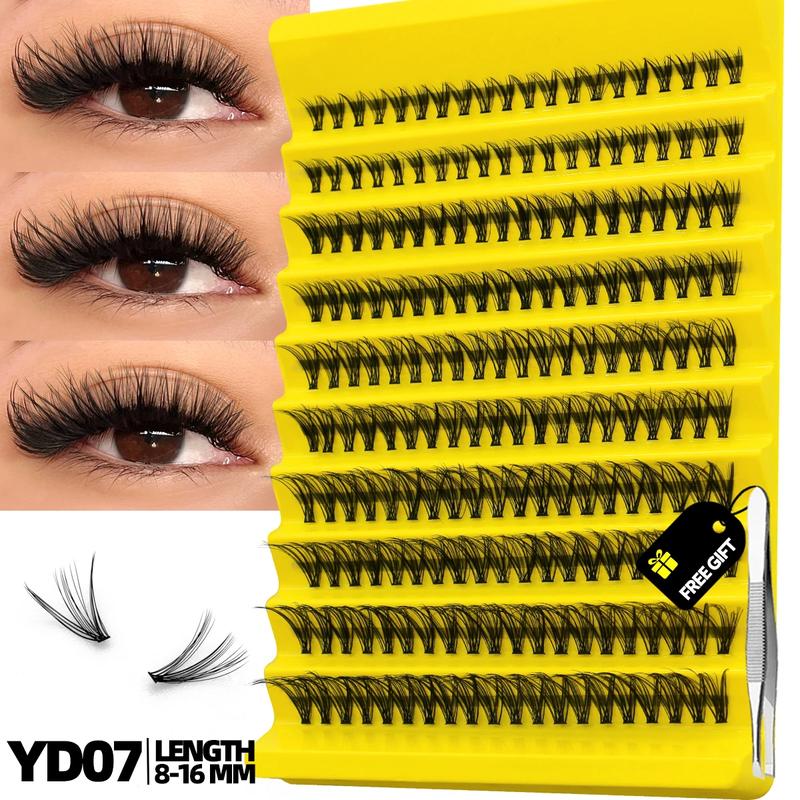 GROINNEYA Cluster Lashes Natural Eyelash Extension Volume Individual Lashes Mixed Tray Faux Mink Lashes Cilias Makeup GROINNEYA