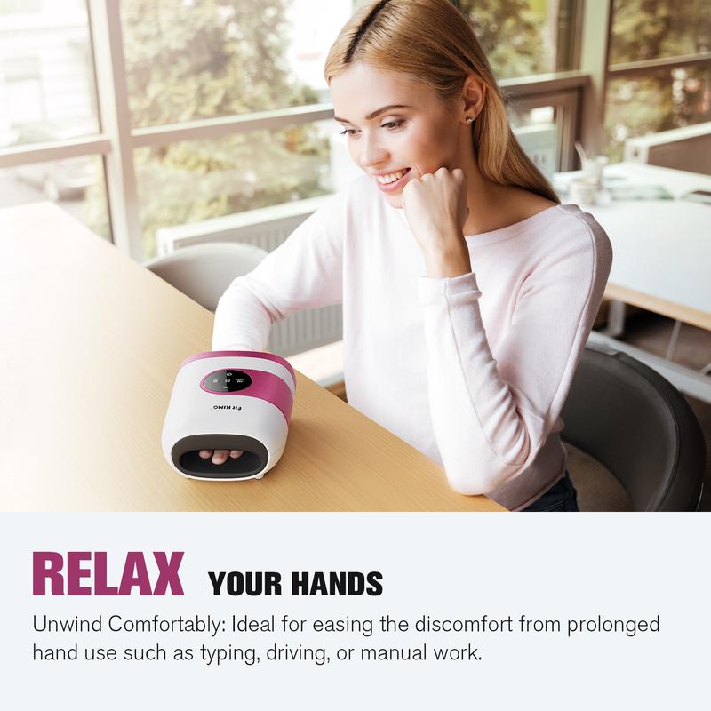 Hand Massager with Heat for Hand Massage and Finger Relief - Cordless & Portable & Touch Screen -  Gifts for Women Men Parents-Two Colors Available