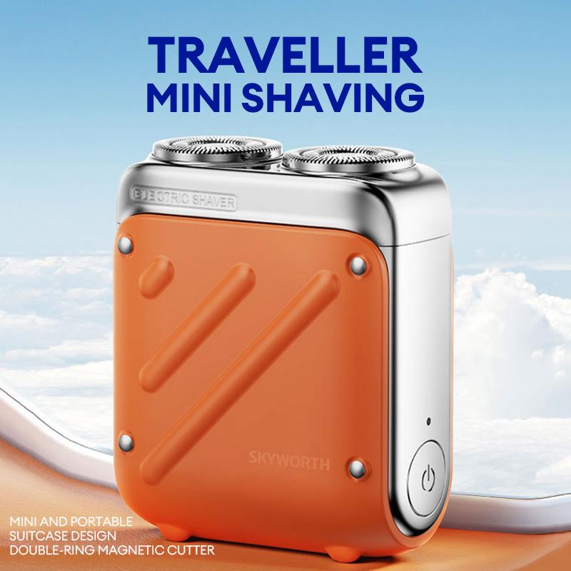 Skyworth CWXZ021 Beard shaver Traveler Mini And Portable Suitcase Design Double-Ring Magnetic Cutter