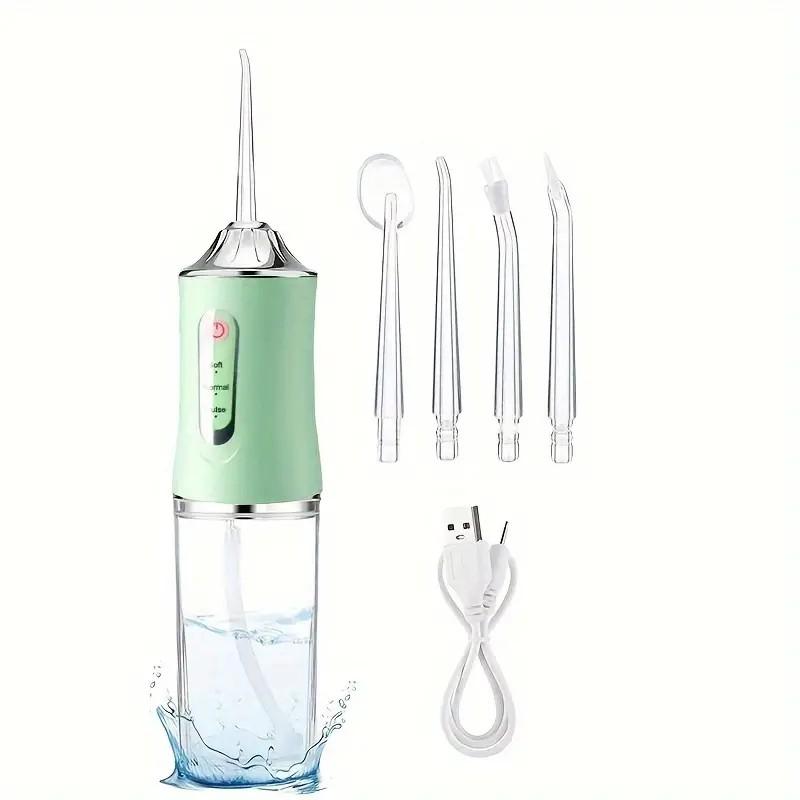 Rechargeable Portable Water Flosser with Ergonomic Handle - Deep Cleaning, Multiple Modes for Fresh Breath & Oral Care at Home Christmas present Nozzle Toothbrush Lightweight