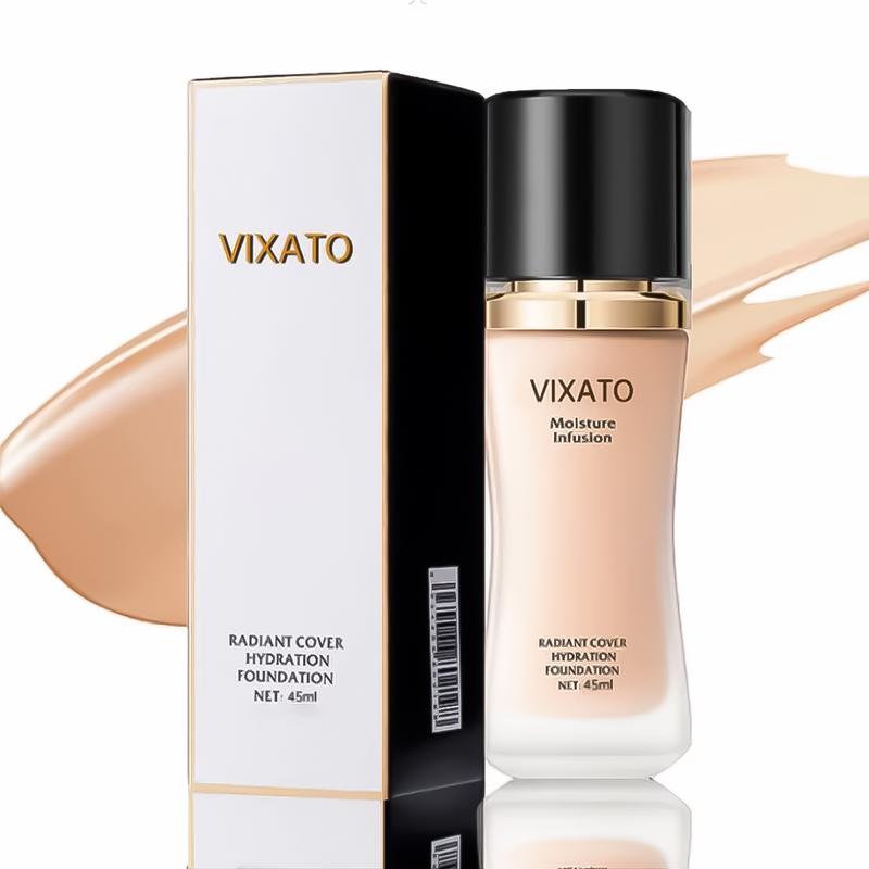 VIXATO Flawless Finish Lightweight LiquidFoundation for Buff and Elegant Radiance,Breathable Makeup for lmproves Uneven SkinTone, Cruelty-Free ，Lightweight, MediumCoverage Vegan & Cruelty-Free ConcealerCosmetic VIXATO  foundation luxury