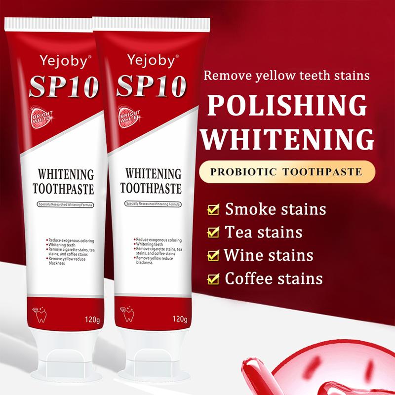 [+5$Get 2Pcs] SP-10 whitening Toothpaste, Super sp10 brightening Oral probiotic, sp 10 Bright White Toothpaste for Stain Removing, Fresh Breath & Teeth Health Whitening Solution Effect is better than SP-7 and SP-8,SP-6 SP-4 sp-6 sp8 sp6 sp4 SP-10